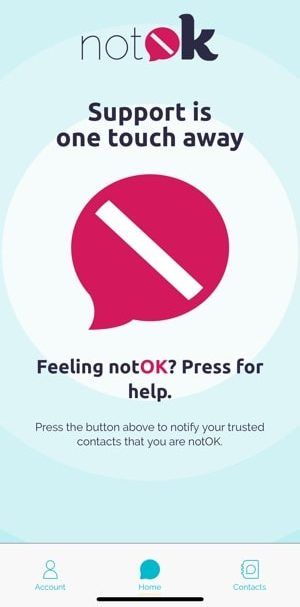 notOK button screen