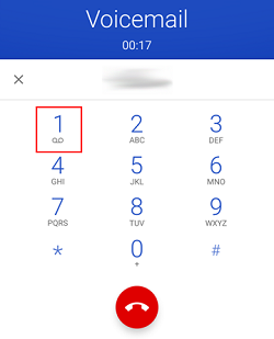 Tap dial pad key to check voicemail messages