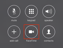 Switch call to FaceTime button