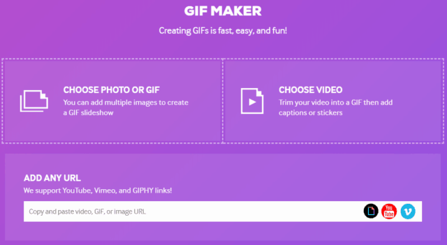 Choosing a source for your GIF animation on GIPHY
