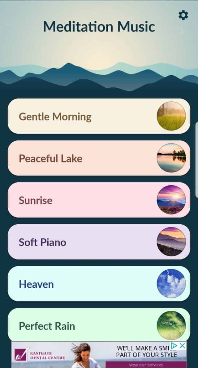 Meditation Music application screenshot