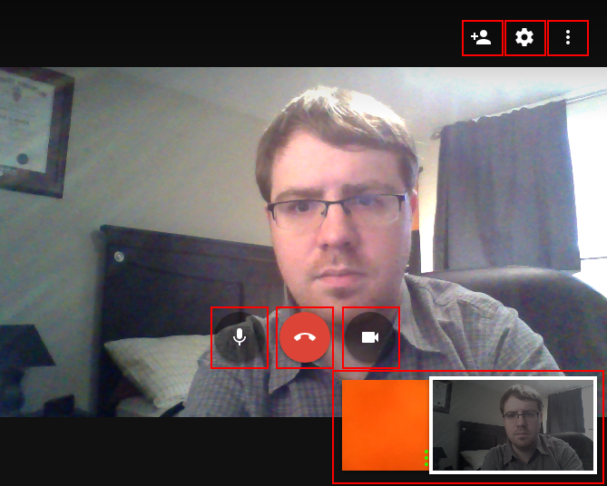 How to use the Google Hangouts video call interface