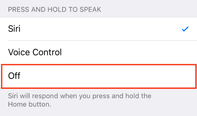 Turn off hold to speak for the "Home" button on your iOS device.