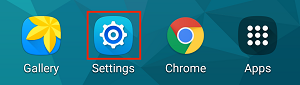 Android settings icon