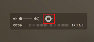 Stop recording button