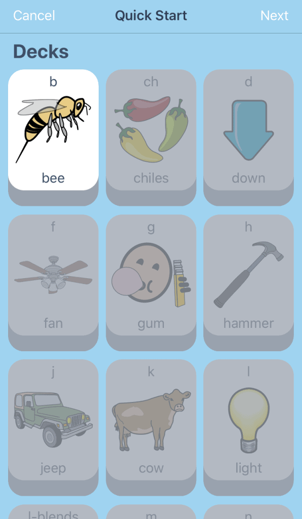 ArtikPix decks screen