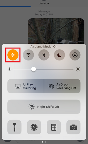 Airplane mode setting