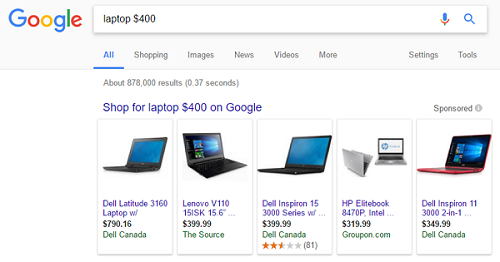 Search for laptops