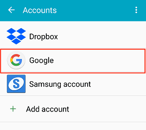 Modify settings for your Google account on Android