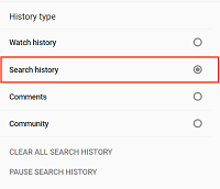 Search History button