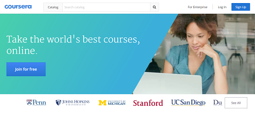 Coursera homepage