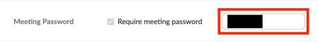 Meeting Password settings