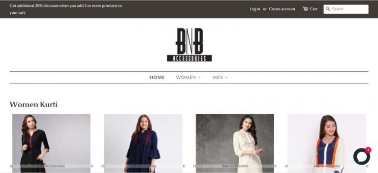 BnB Accessories homepage