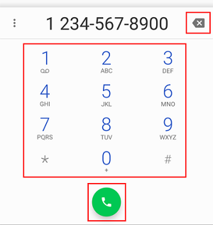 Make a call with the dial pad