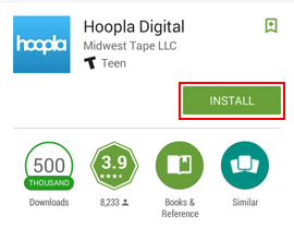 Installing the Hoopla app