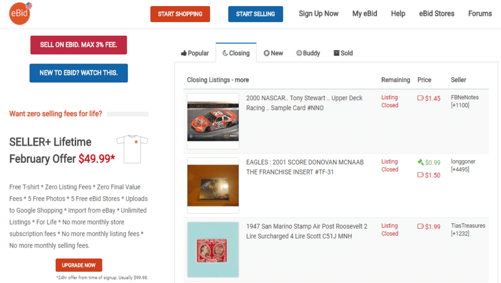 eBid website