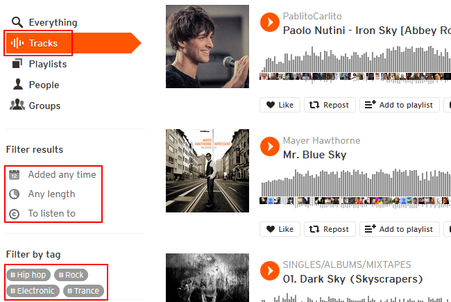 How to search for music on SoundCloud