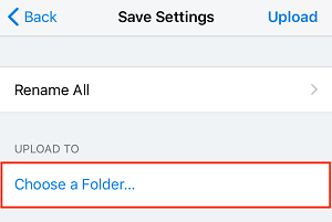Choose a Folder