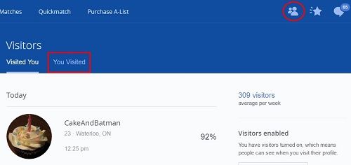 See who has visited your OkCupid profile