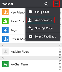 Add WeChat contacts