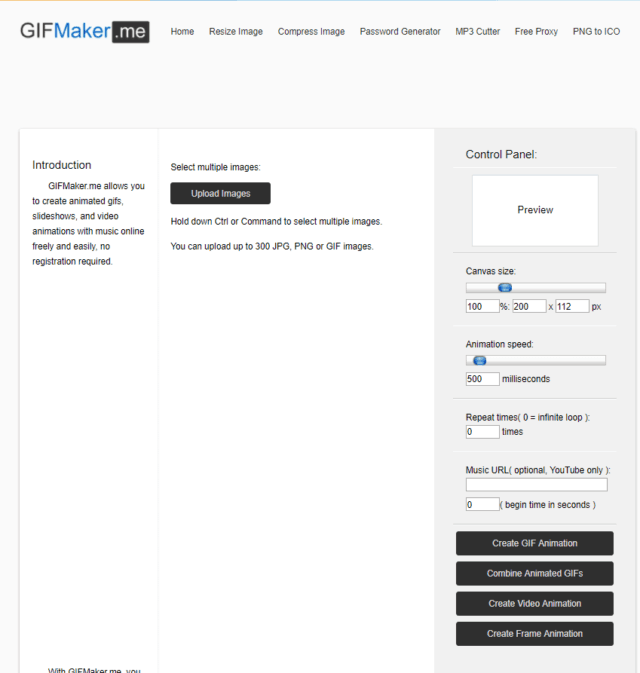 Creating a GIF with GIFMaker.me