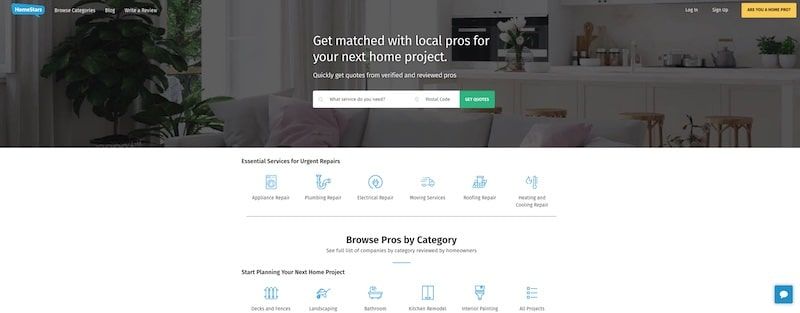 HomeStars homepage