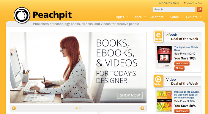 Peachpit website