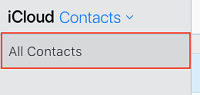 Selecting all contacts in iCloud