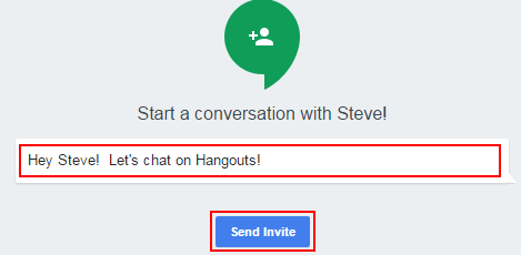 How to invite a Google Hangouts contact to a conversation