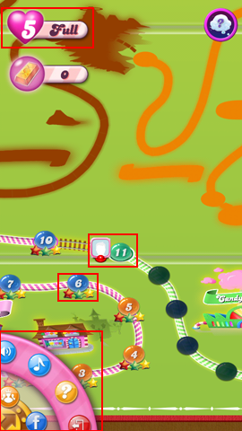 How to use the main map screen for Candy Crush Saga