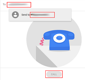 Making a call with Google Voice