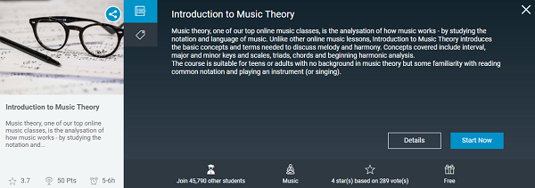 Alison music theory course