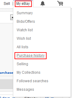 How to view your Purchase History