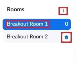 Managing pre-assigned breakout rooms