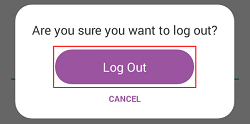 Confirm log out of Snapchat