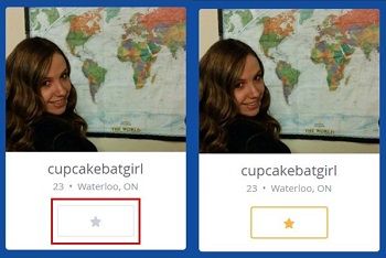 Like your first three OkCupid users by clicking the star under their name