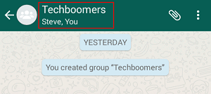 Start a WhatsApp group chat