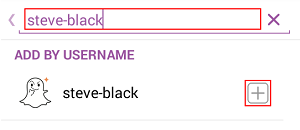 Search for friends on Snapchat