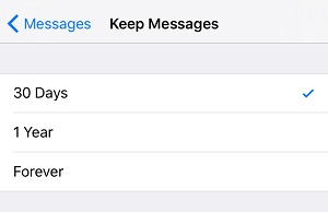 Keep Messages button