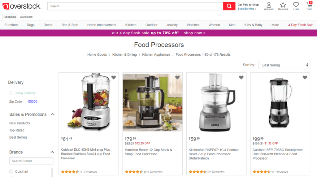 Overstock website