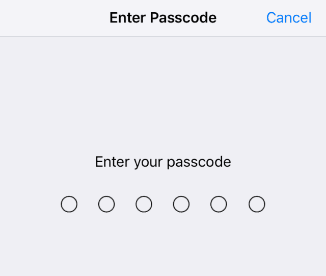 Choose a new passcode for unlocking your iOS device