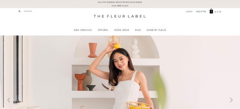 The Fleur Label homepage