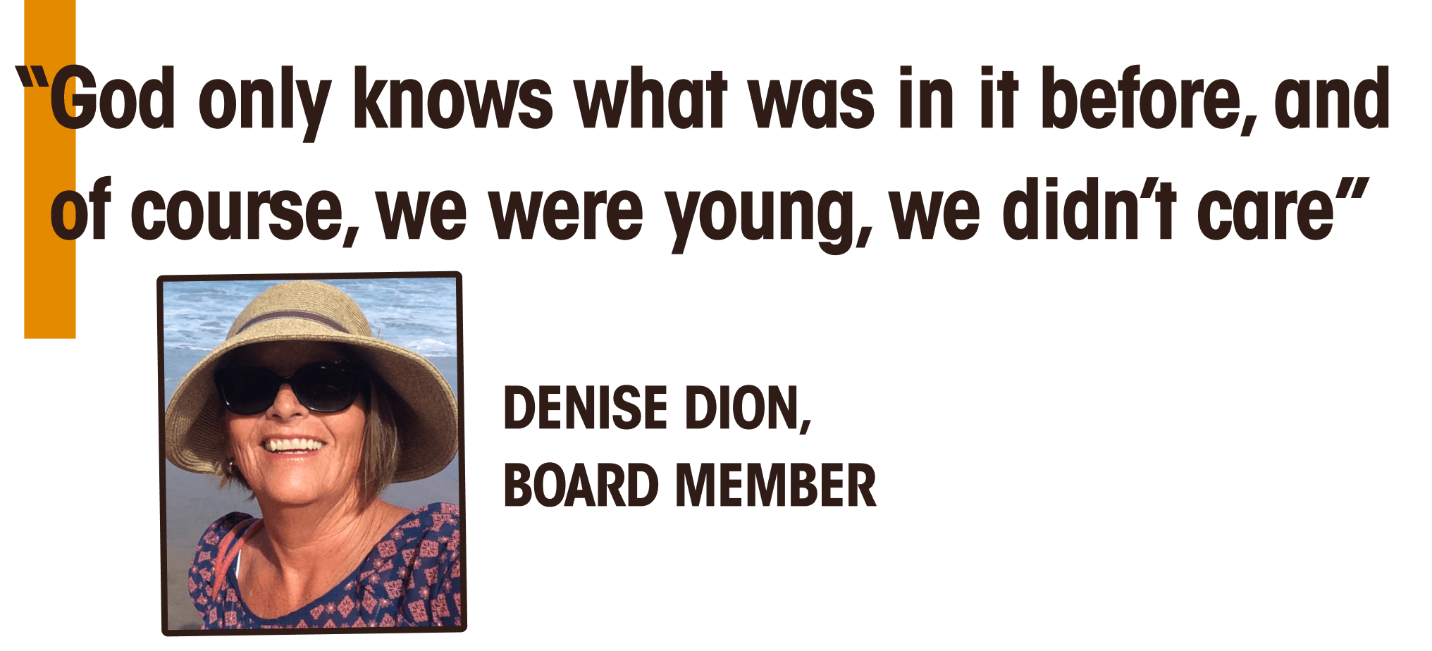 a picture of a woman with a quote from denise dion