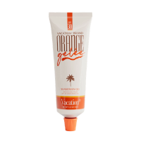 a tube of vacation brand orange gelée sunscreen gel