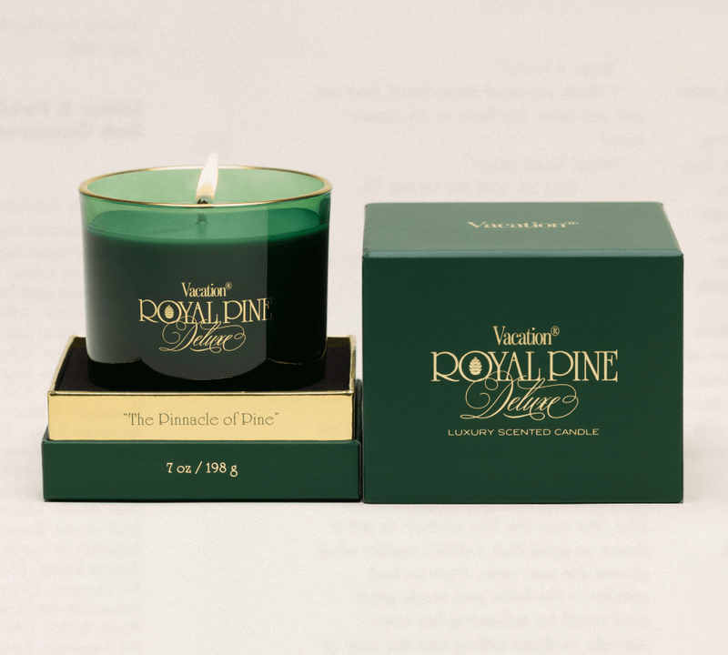 a vacation royal pine deluxe luxury scented candle