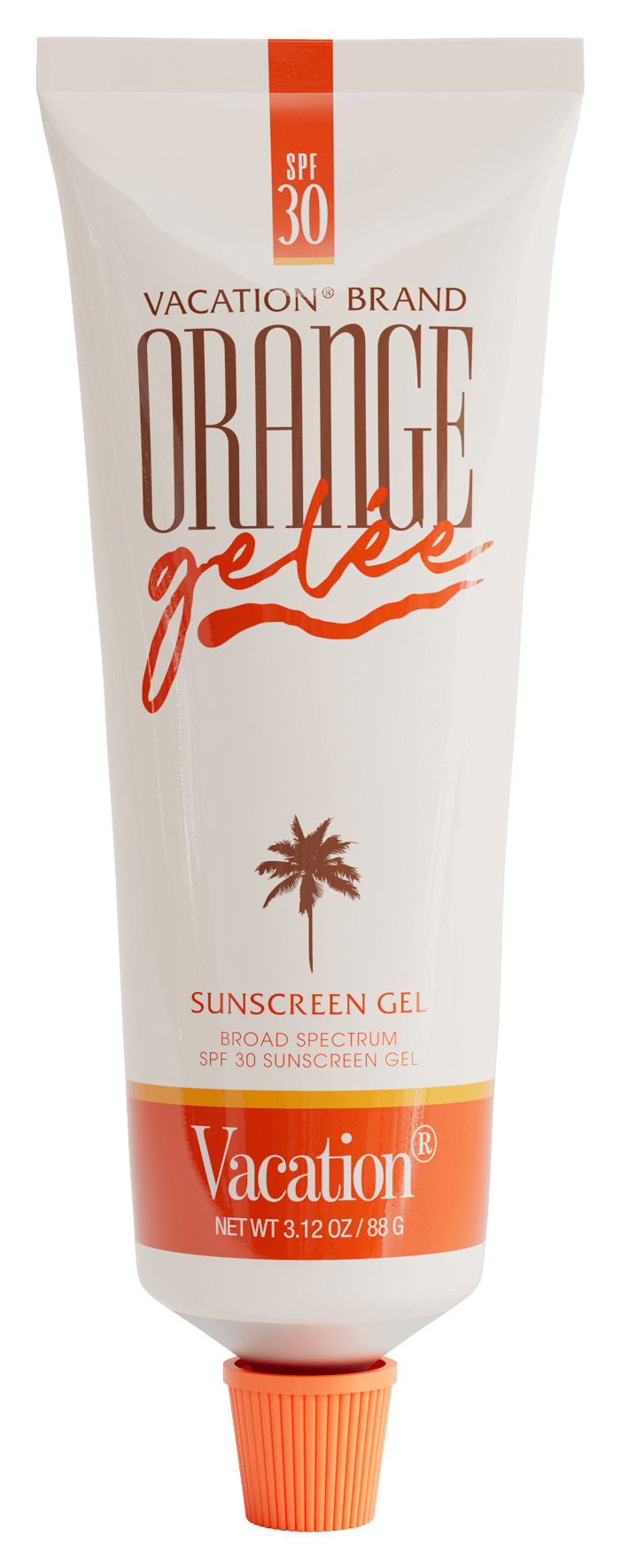 a tube of orange gel from vacation brand