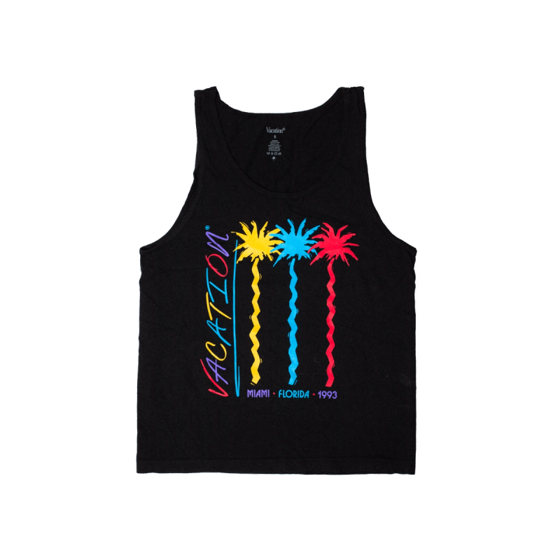 Vacation® Jazz Palms Black Sleeveless Shirt