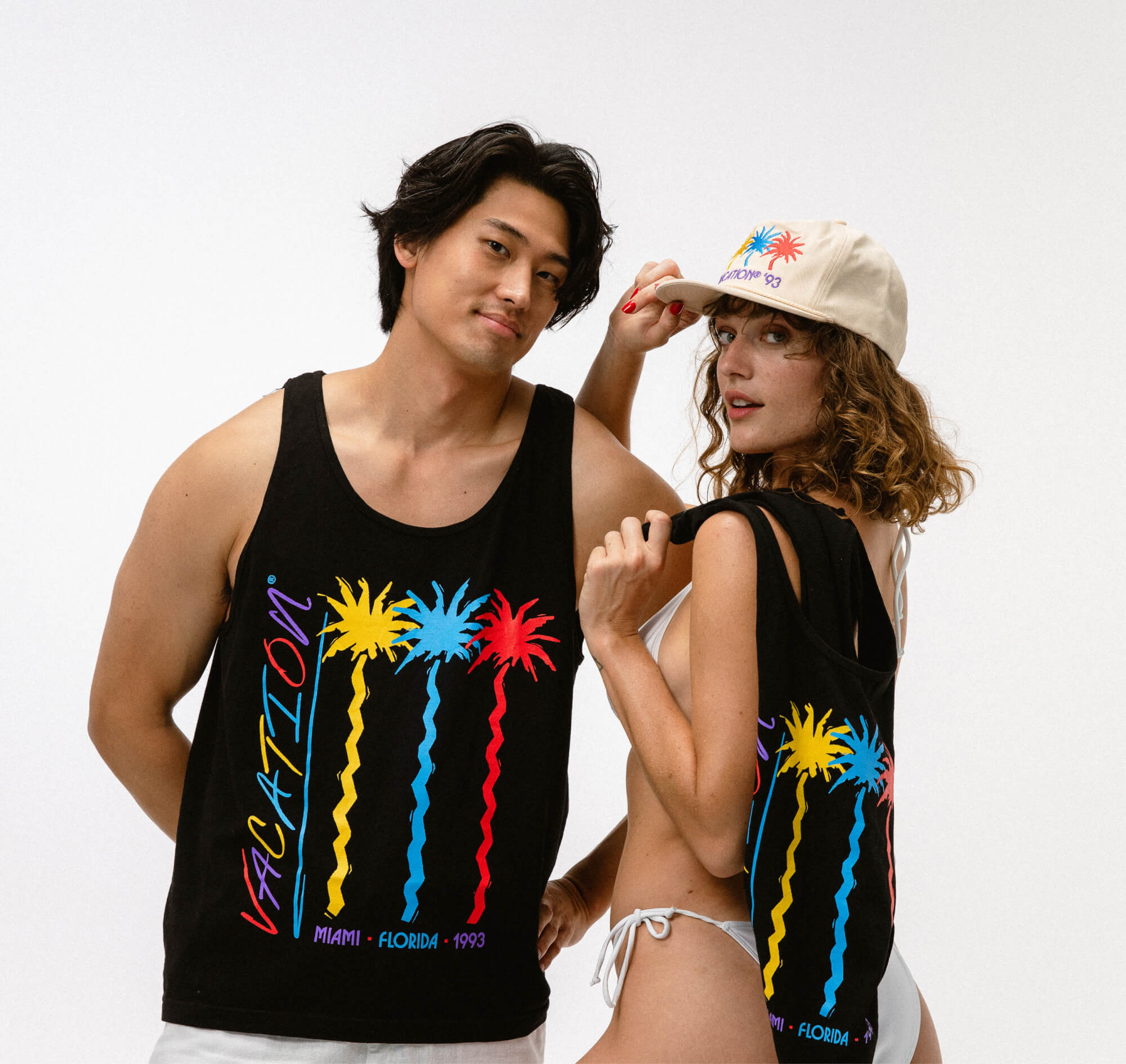 Vacation® Jazz Palms Black Sleeveless Shirt | The Worlds Best