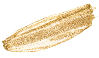 a brush stroke of gold glitter on a white background