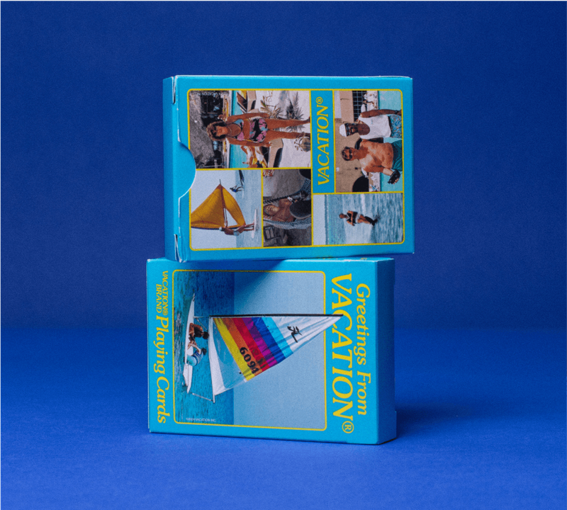 two boxes of vacation playing cards